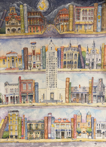 2025 Louisiana Book Festival artwork by Matt Dawson