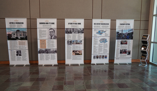 State Library Centennial Exhibit banners