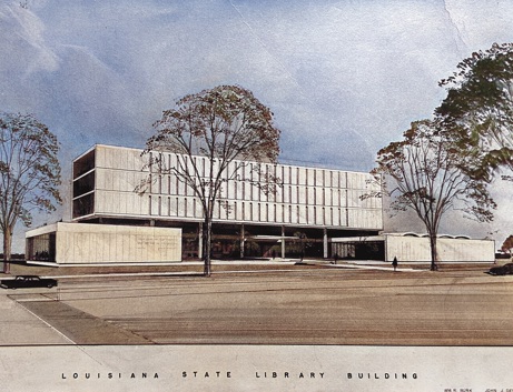 A sketch of the new State Library building